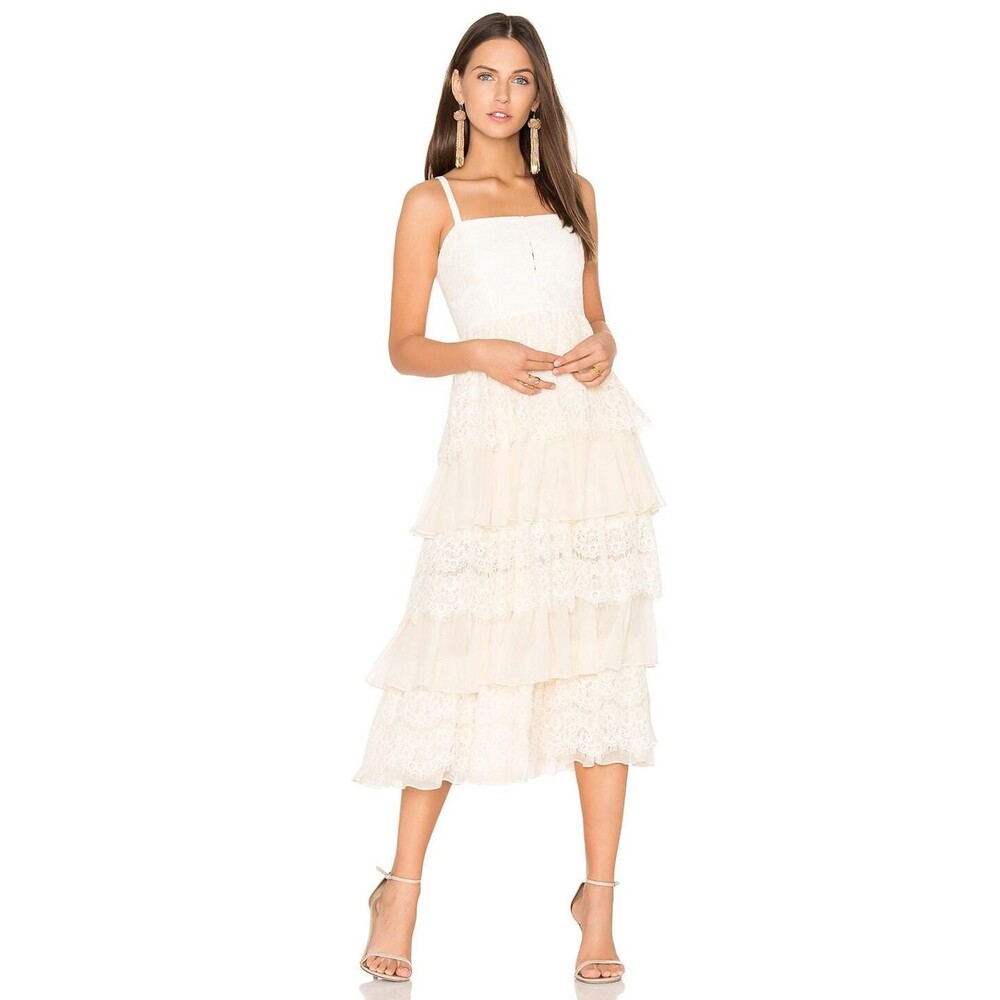 NWT Alice McCall Romantic Tiered Lace Midi Wedding Dress - Picture 1 of 4